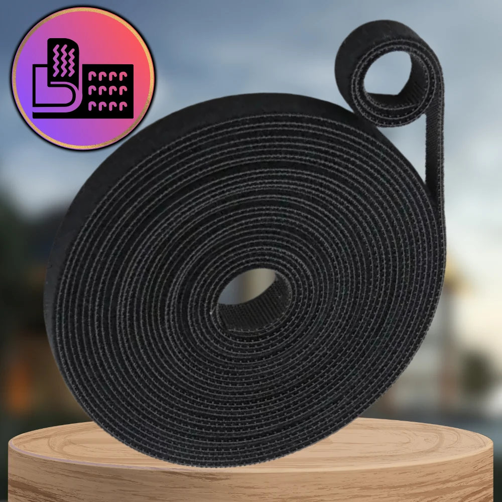 Kabeļu līmlente, melna, 5 m