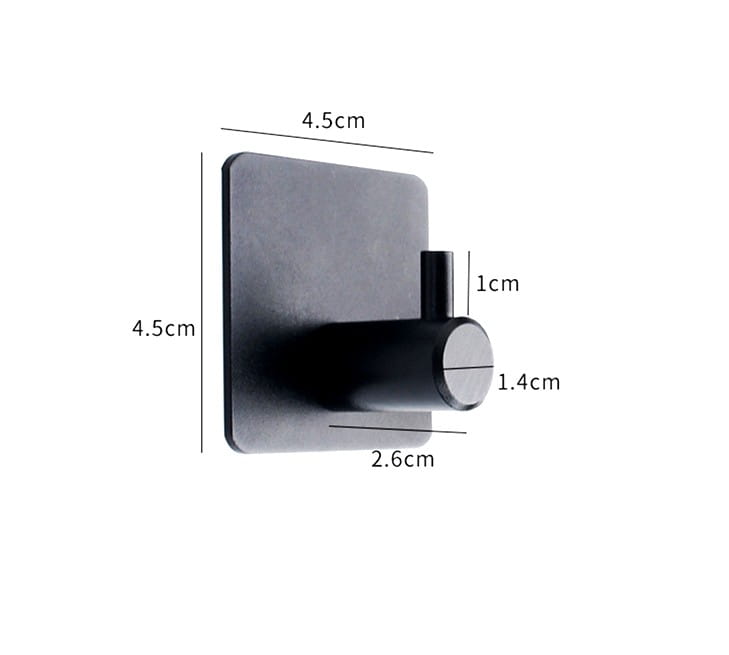 Līmējošie vannas istabas āķi, 3 gab. E182 melni