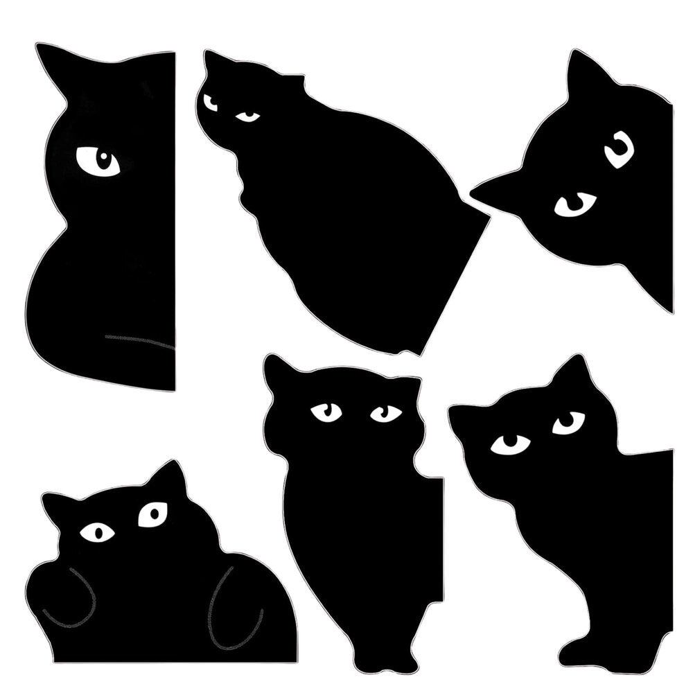 Magnētiskā grāmatzīme, melna, 6 gab.