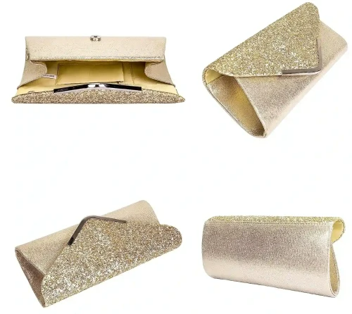 Maza sieviešu rokassomiņa A12, zelta krāsā R848