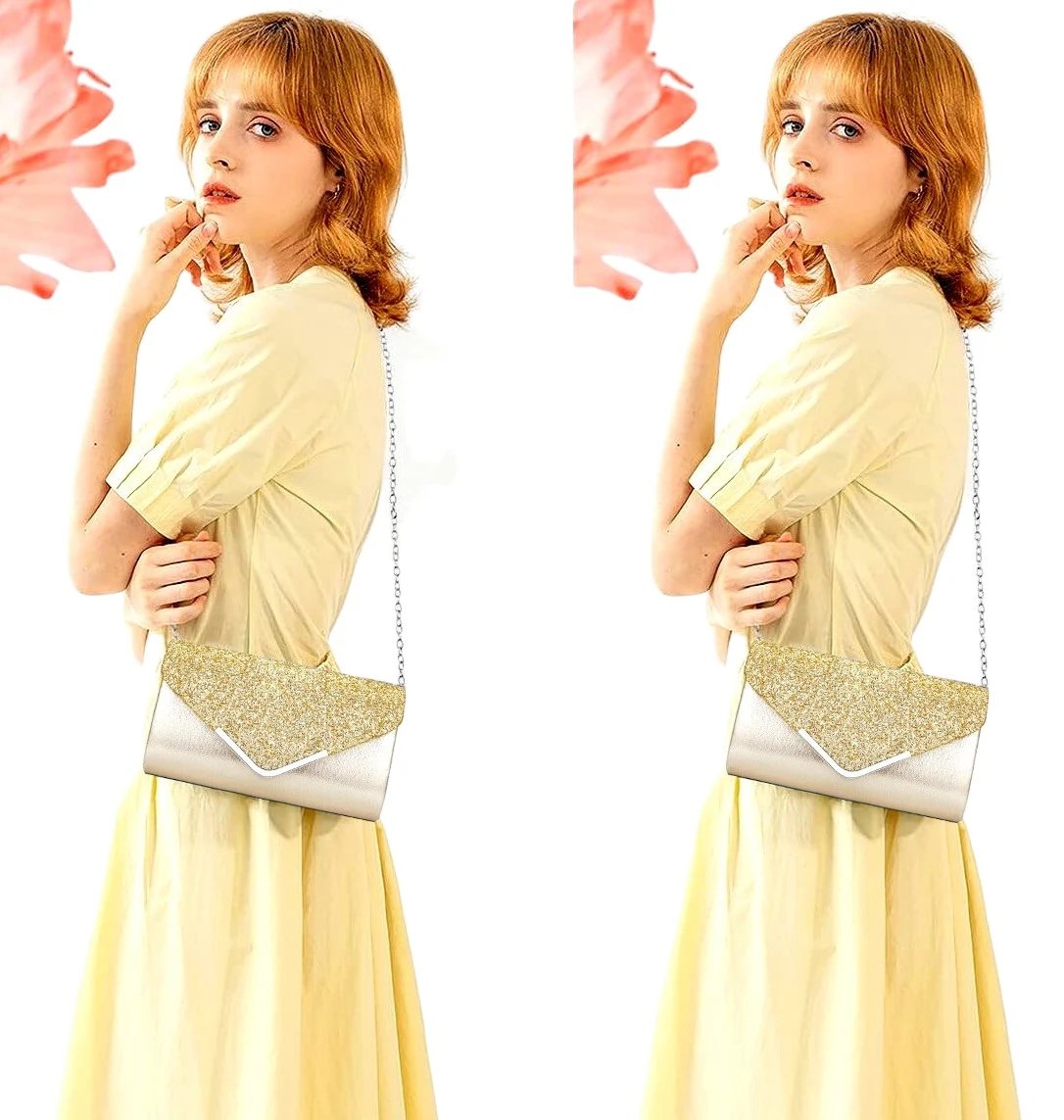 Maza sieviešu rokassomiņa S12 zelta krāsā R803