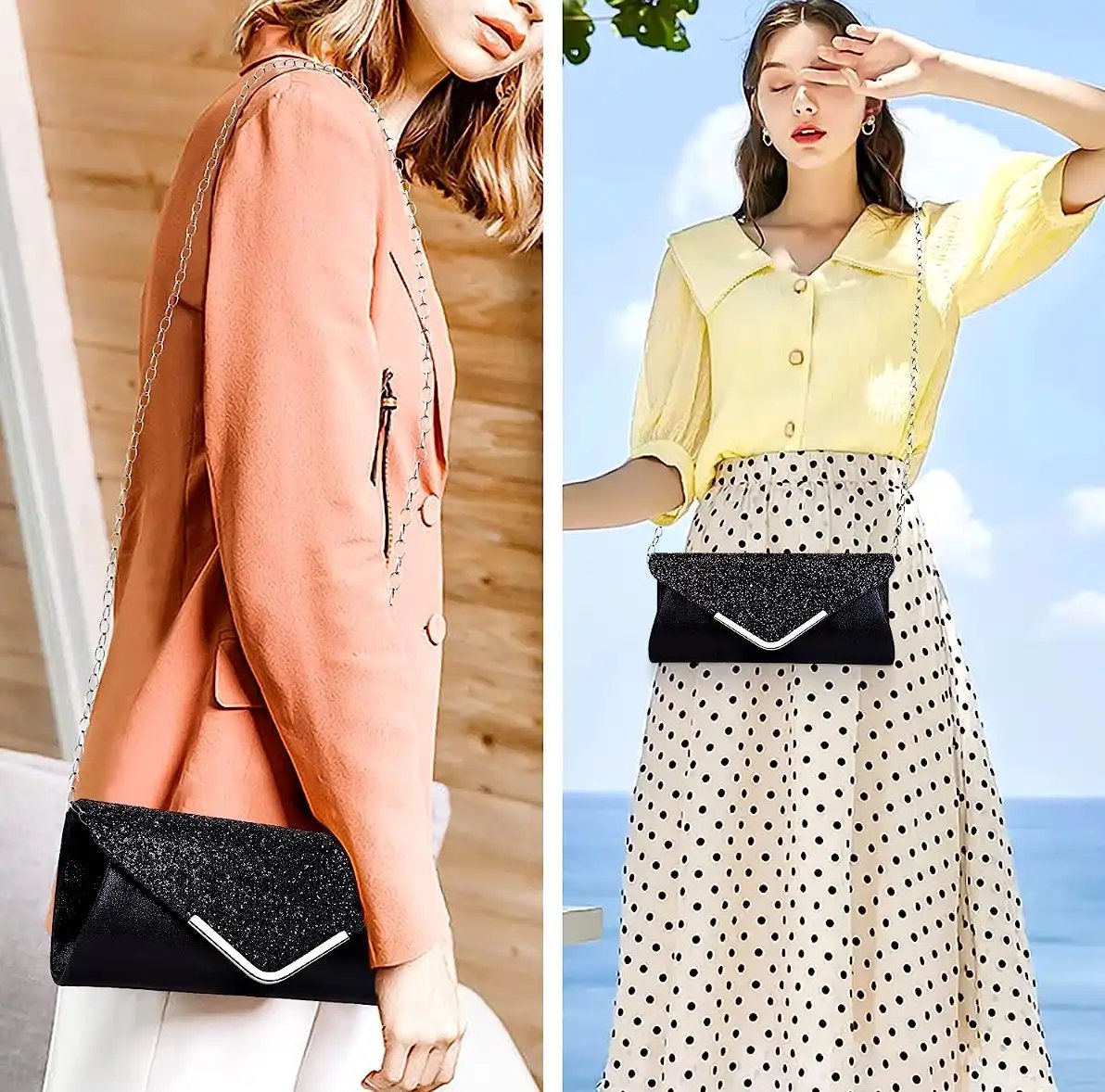 Maza sieviešu rokassomiņa S12 melna R801