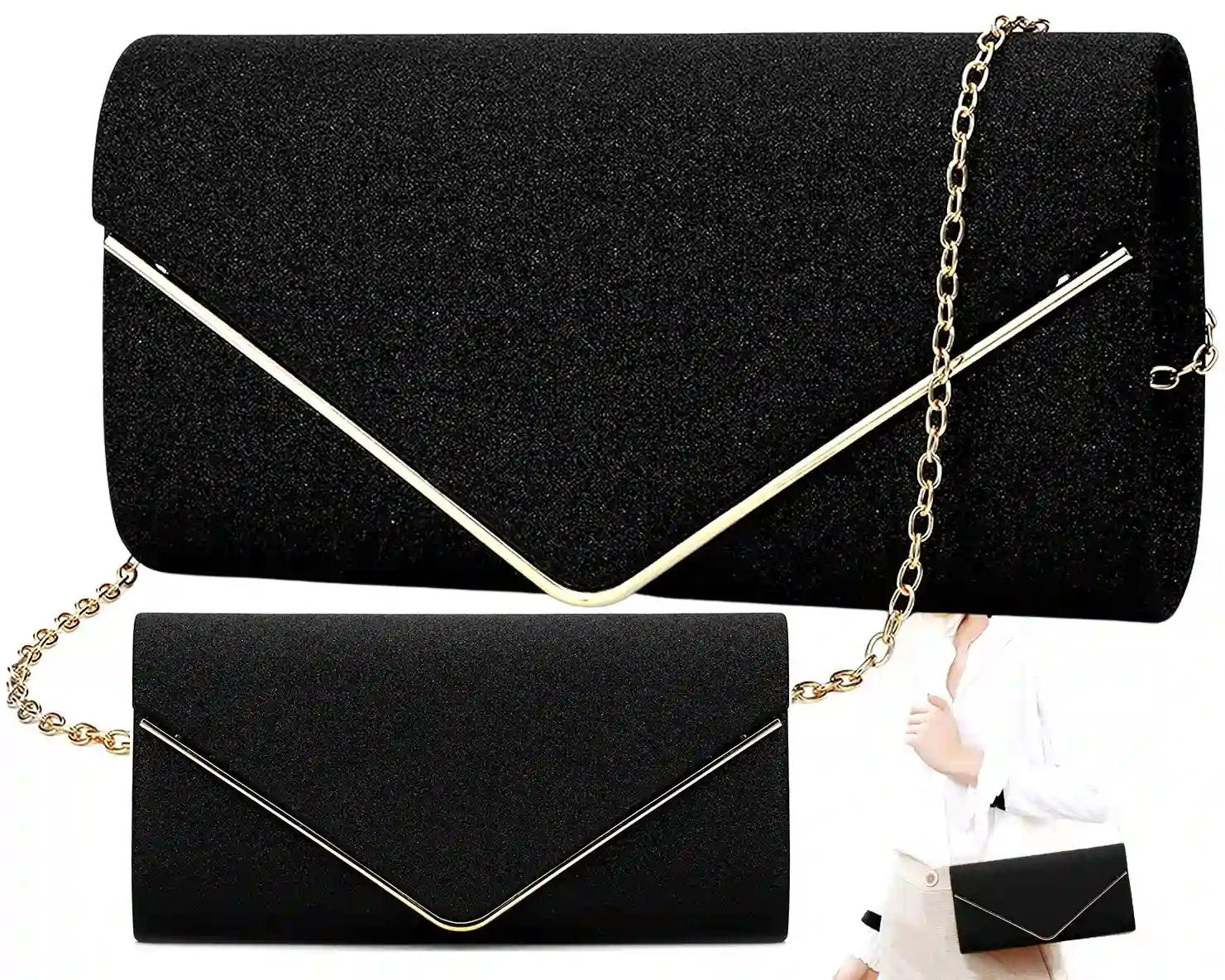 Maza sieviešu rokassomiņa S134 melna R797