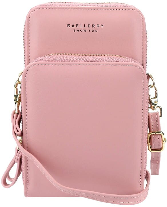 Maza rokassomiņa, maks sievietēm R28, rozā krāsā