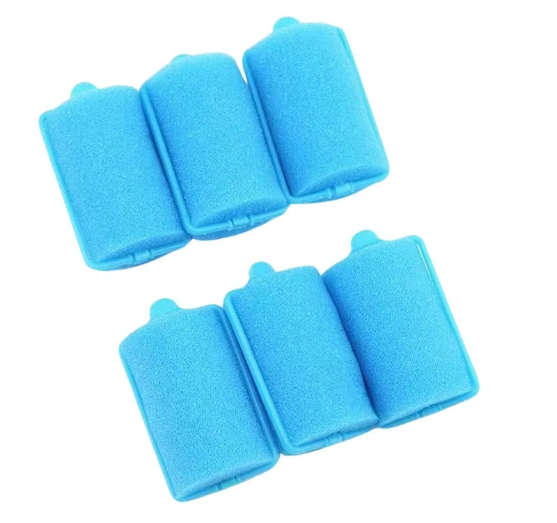 Mīkstie matu ruļļi L1, zili P340