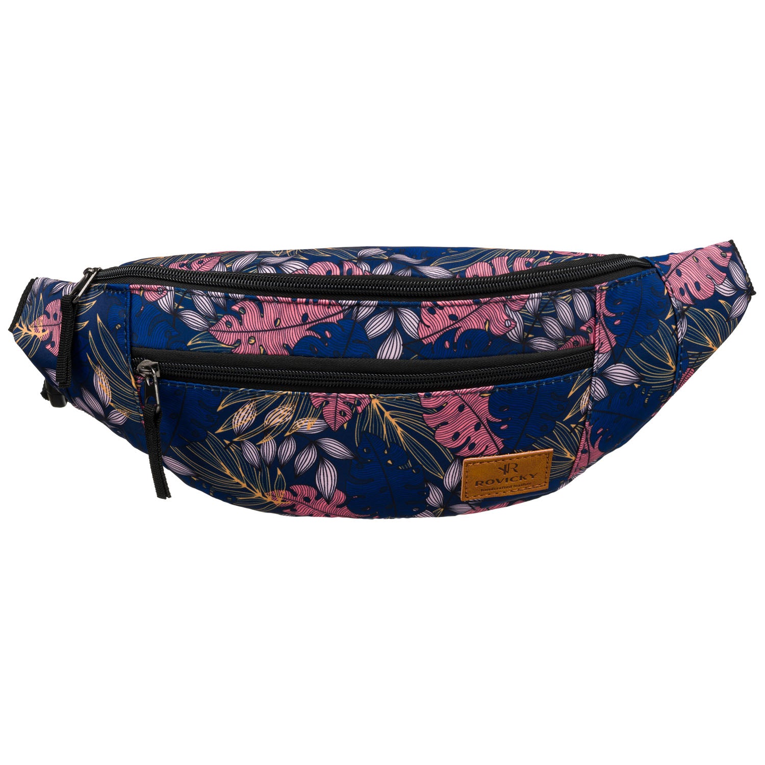 Sieviešu plecu vai jostas soma ar ziedu rakstu R559