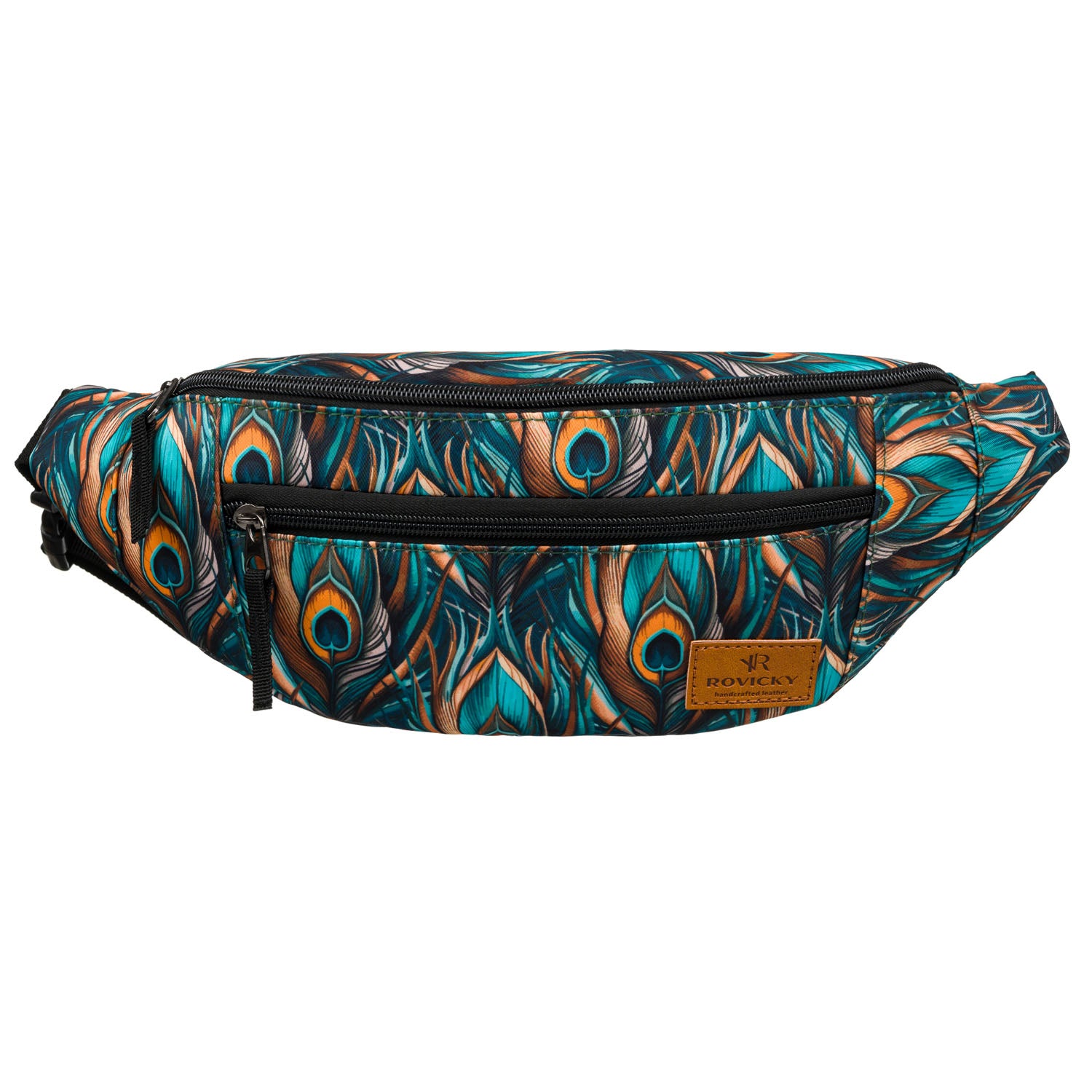 Sieviešu rokassoma ar ziedu rakstu, poliesters, regulējama siksniņa R558