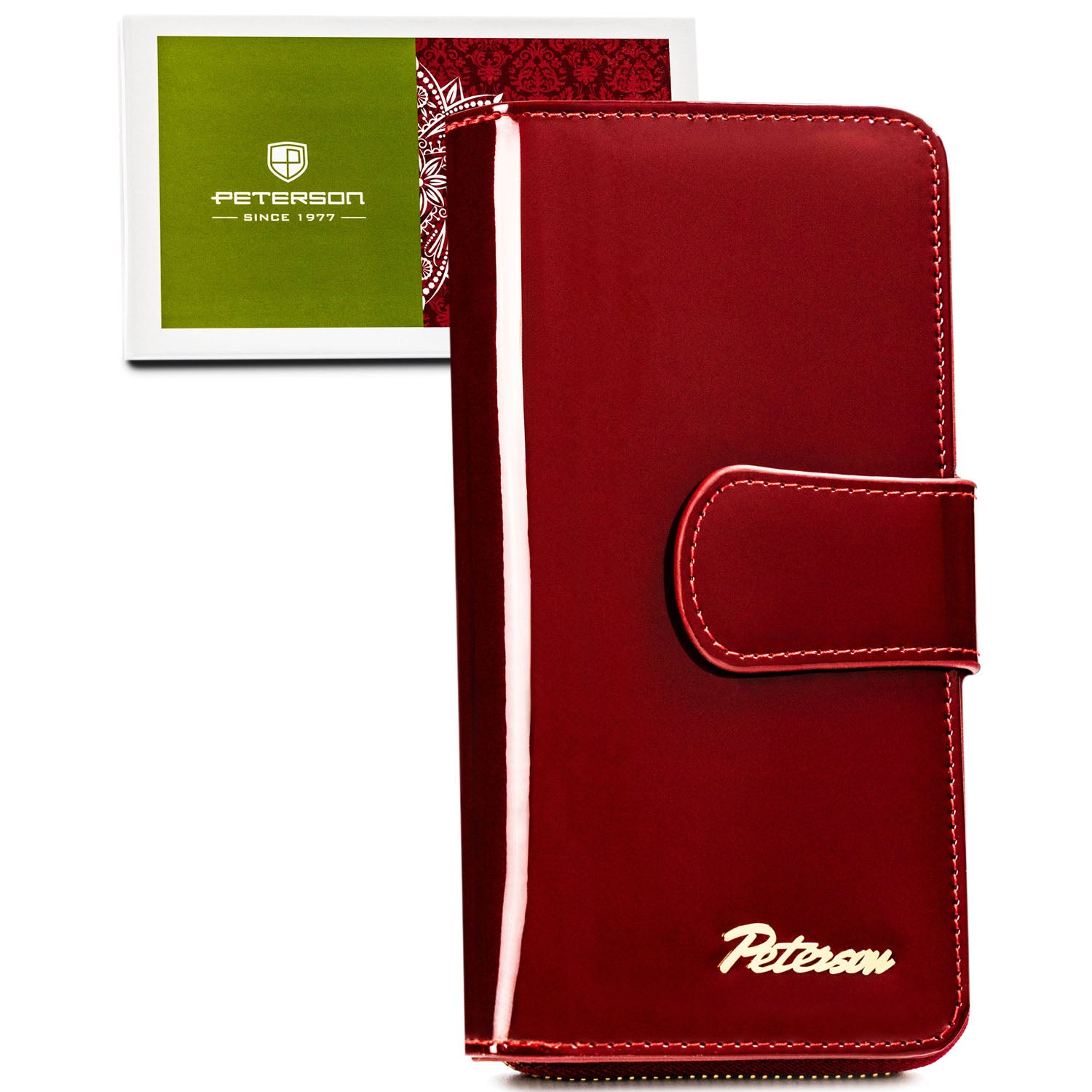 Sieviešu ādas maks, sarkans D1803