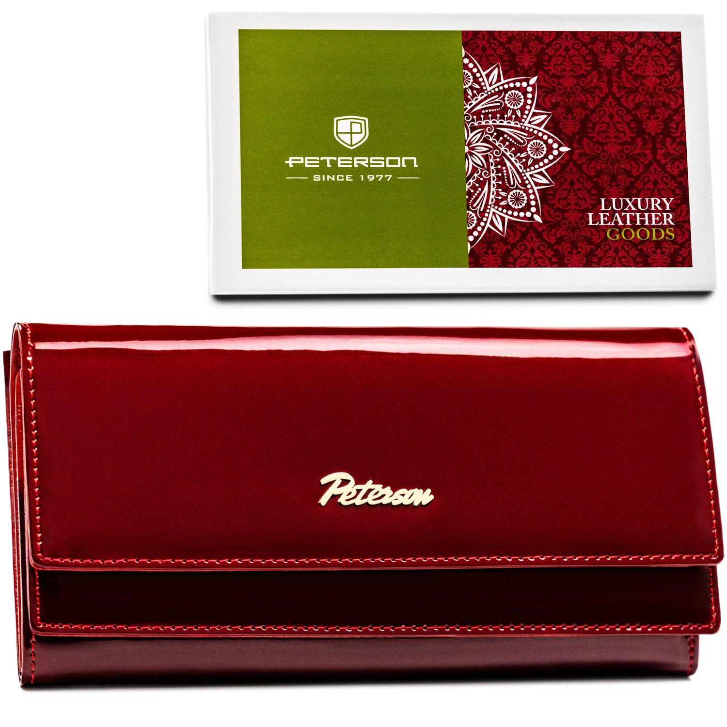 Sieviešu ādas maks, sarkans D1806