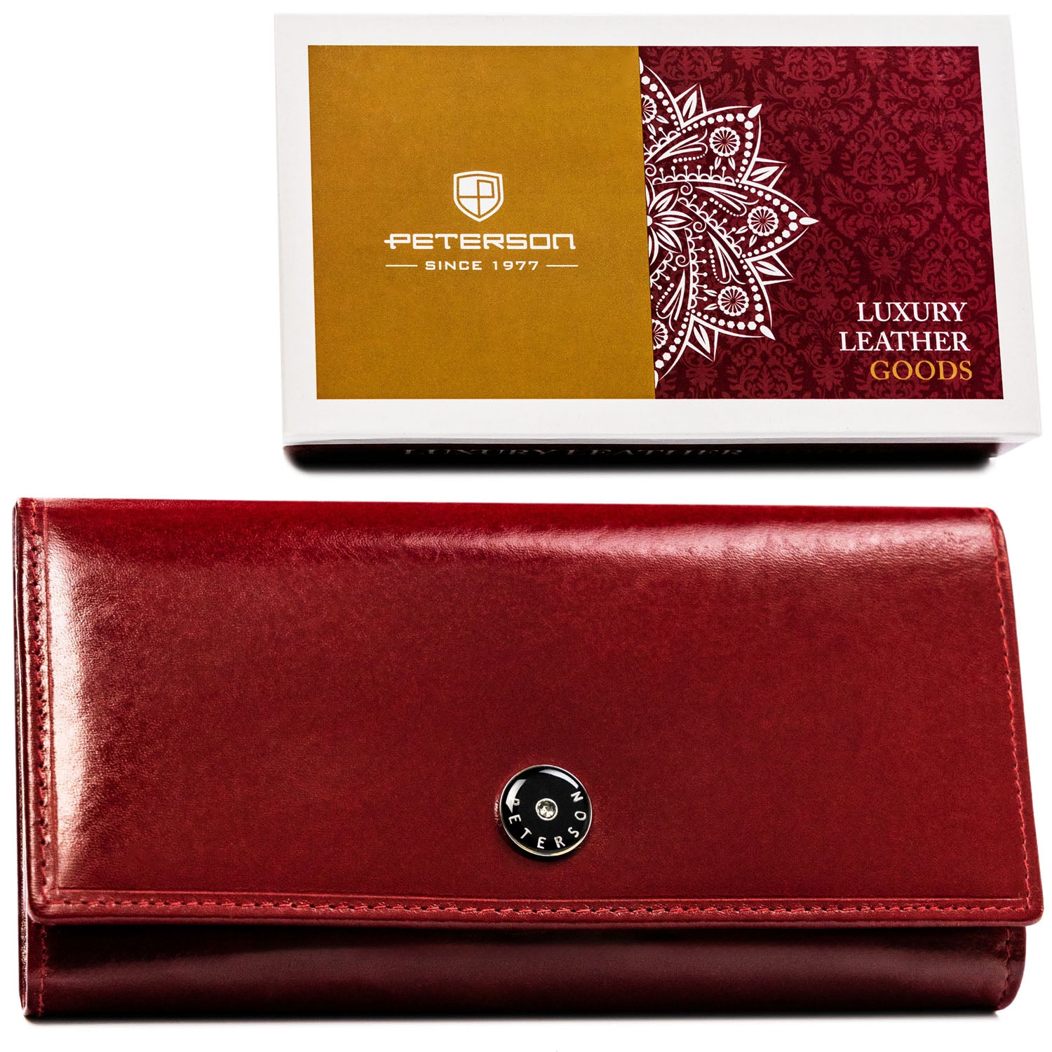 Sieviešu ādas maks, sarkans D1805