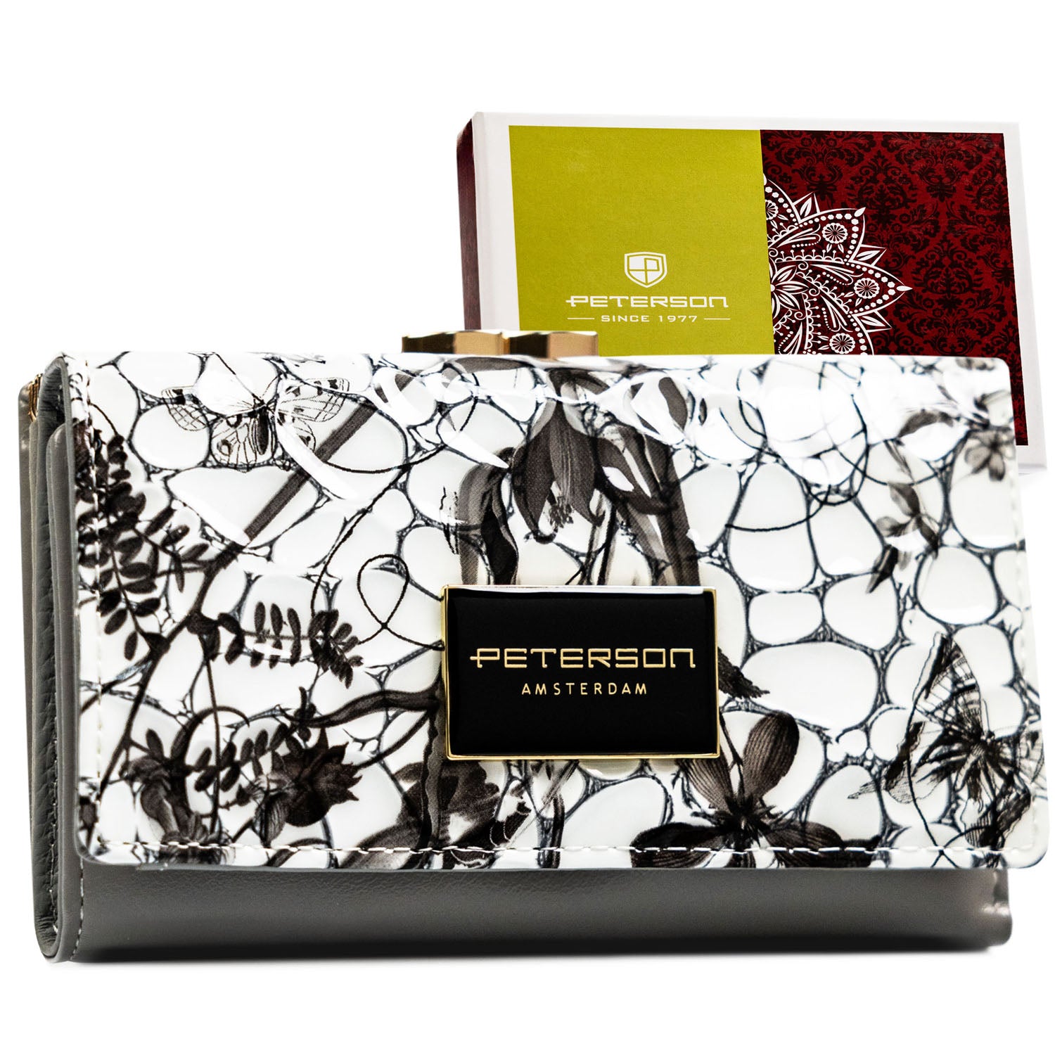 Sieviešu ādas maks ar RFID identifikāciju, melns D1813