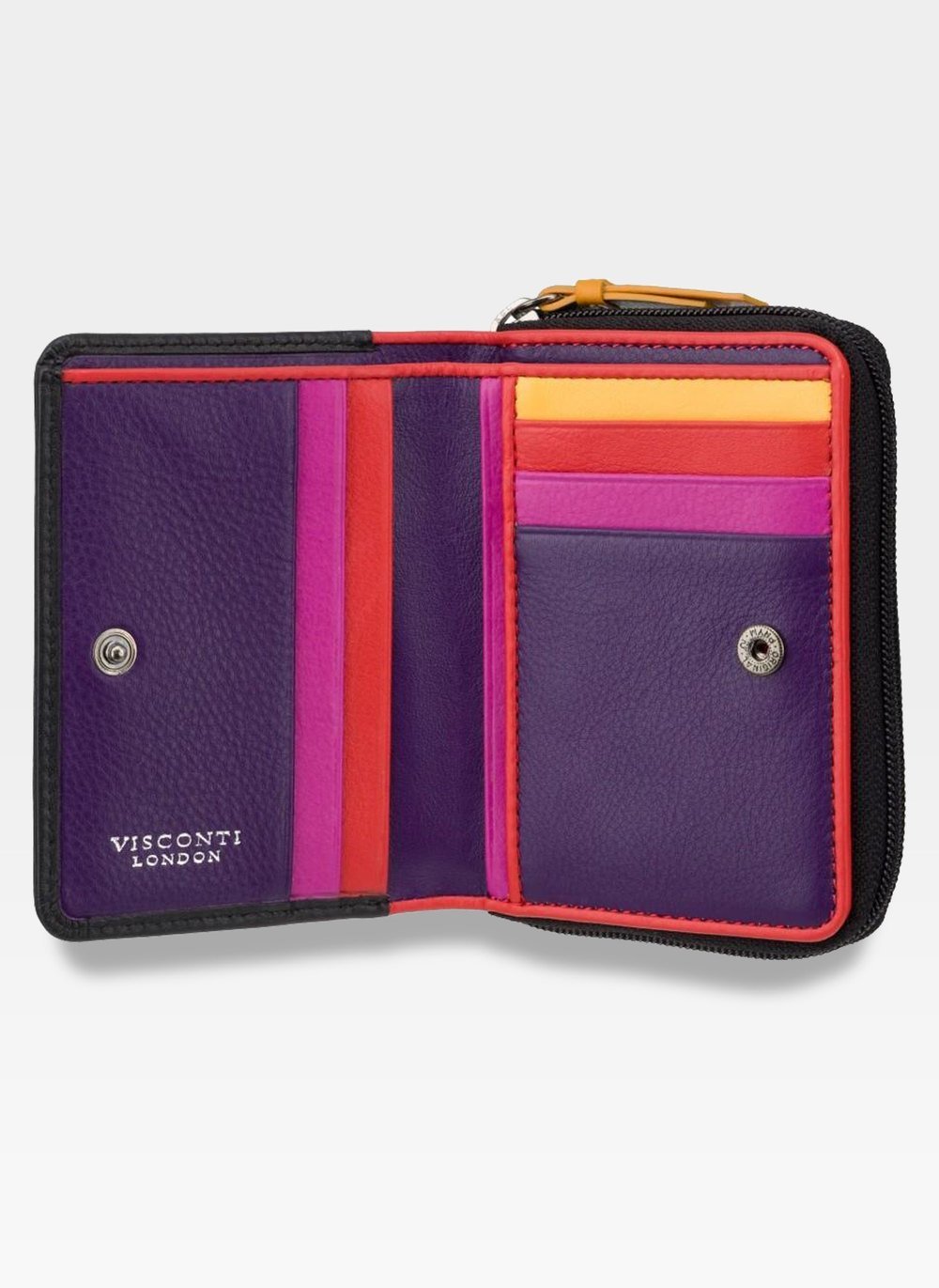 Sieviešu ādas maks Visconti LV6, melns D1849