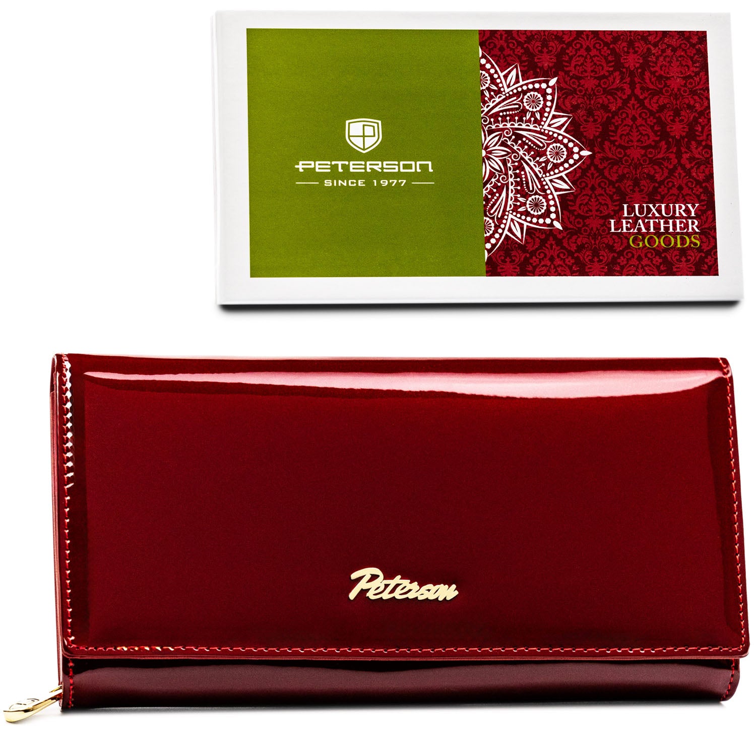 Sieviešu maks, sarkans, īsta āda, RFID sistēma D1629