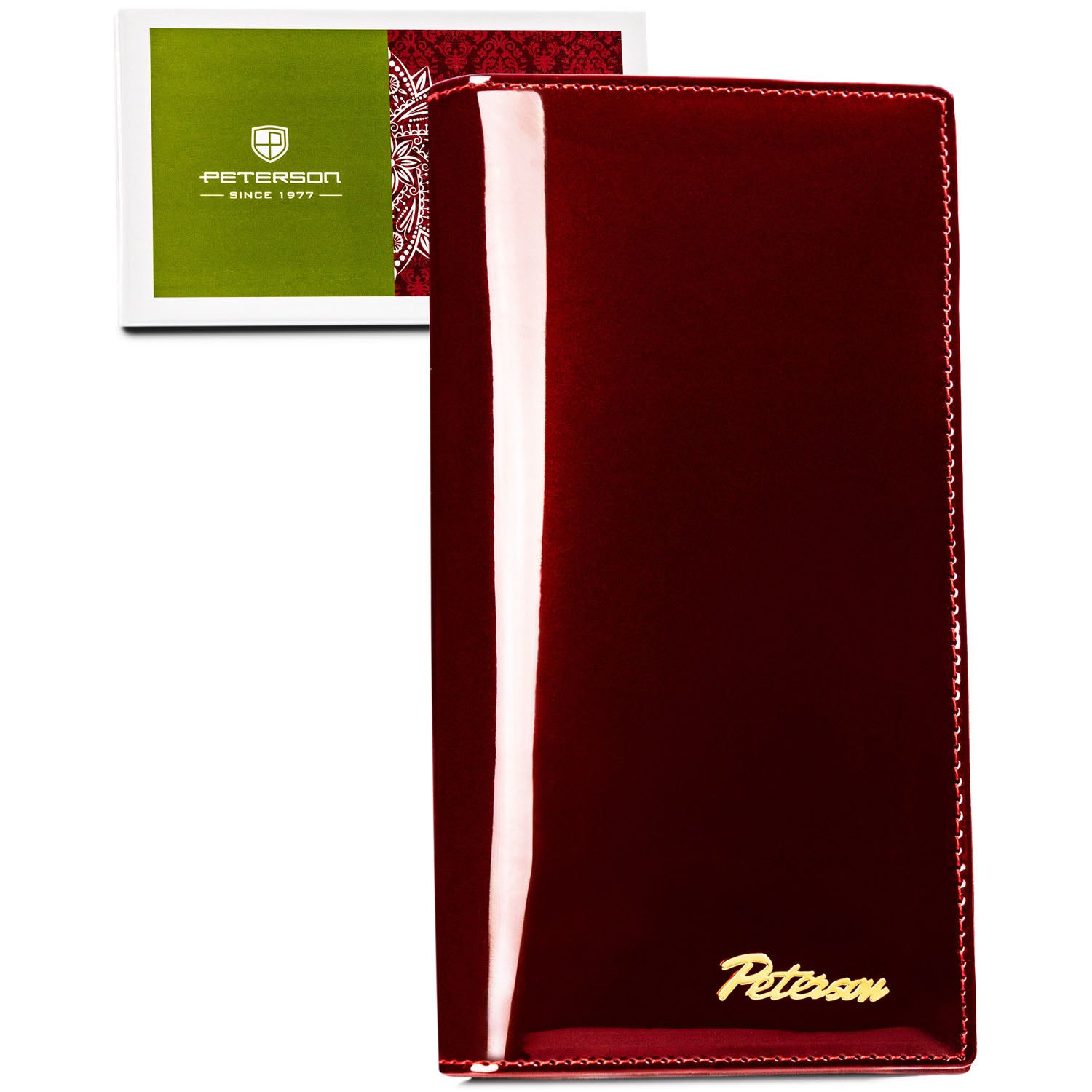 Sieviešu maks, sarkans, ādas, ar magnētu D1626