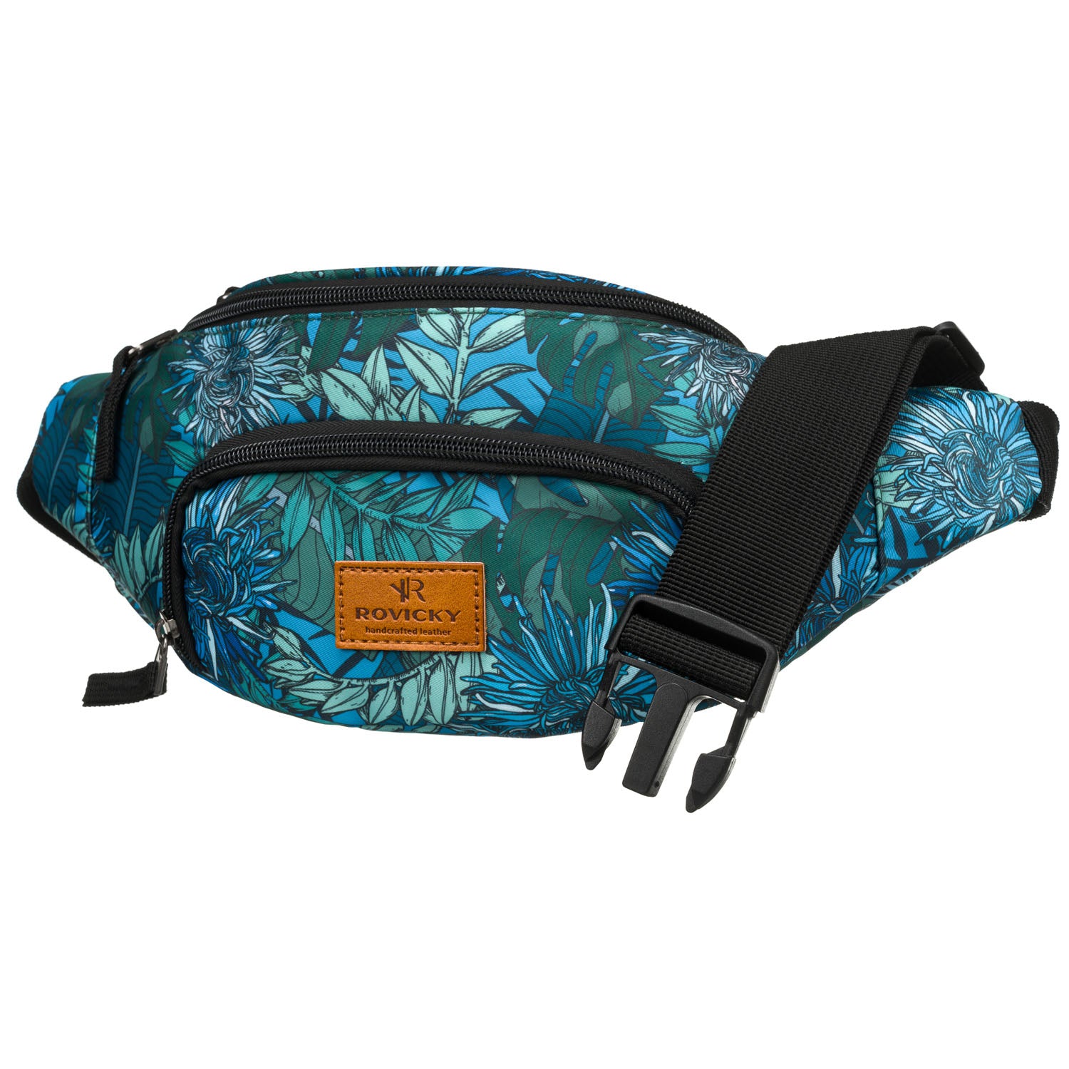 Sieviešu rokassoma, augu raksts, poliesters R493