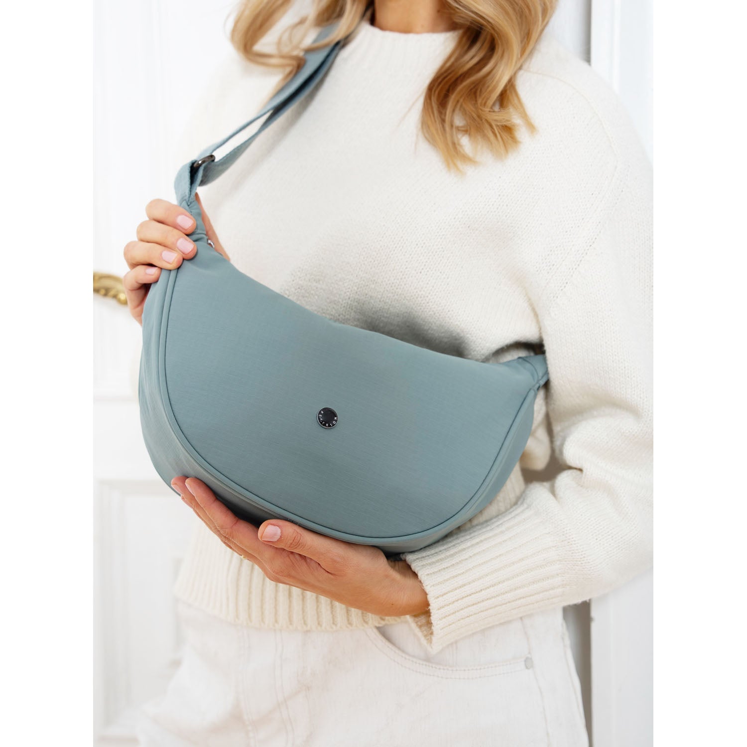 Sieviešu rokassoma, zila, poliesters R487