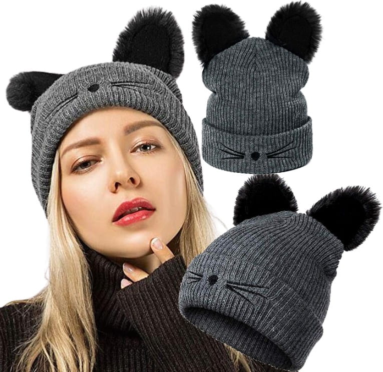 Sieviešu ziemas cepure R61, pelēka