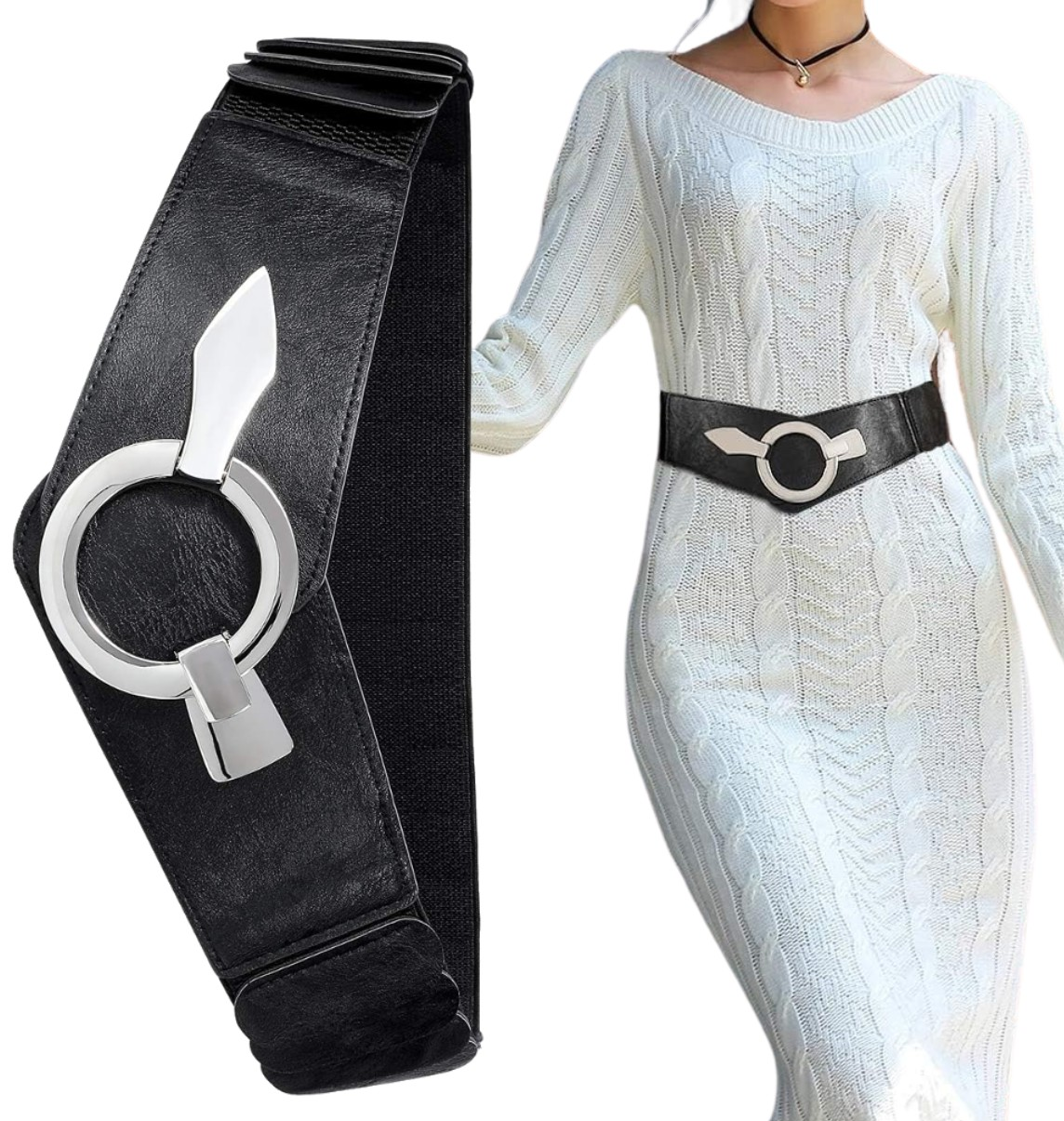 Sieviešu josta V75, melna