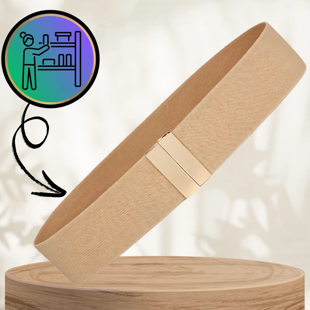 Sieviešu elastīgā josta kleitai, bēša