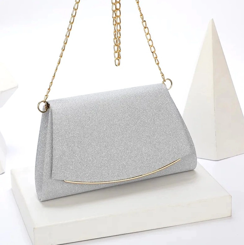 Sieviešu plecu soma, sudraba krāsā R463