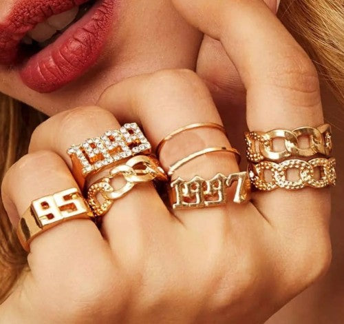 Sieviešu gredzeni, 8 gab. T38