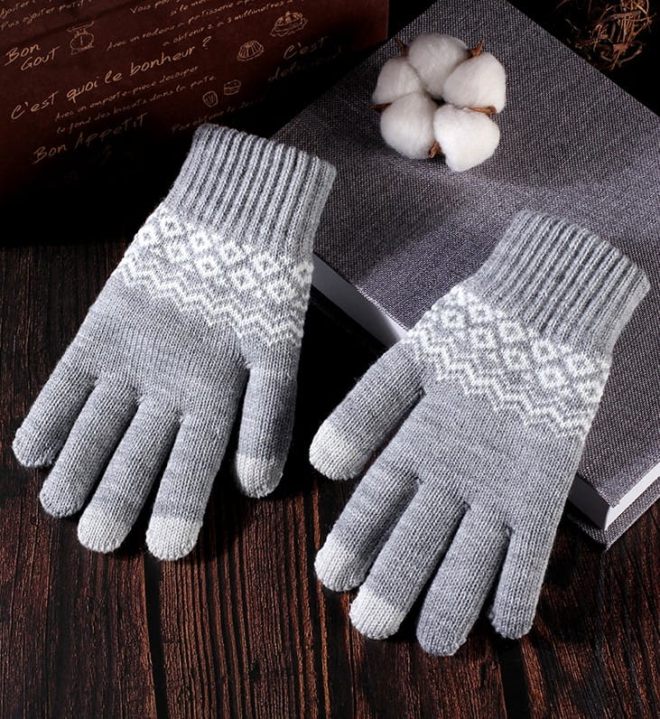 Sieviešu ziemas cimdi R57, pelēki