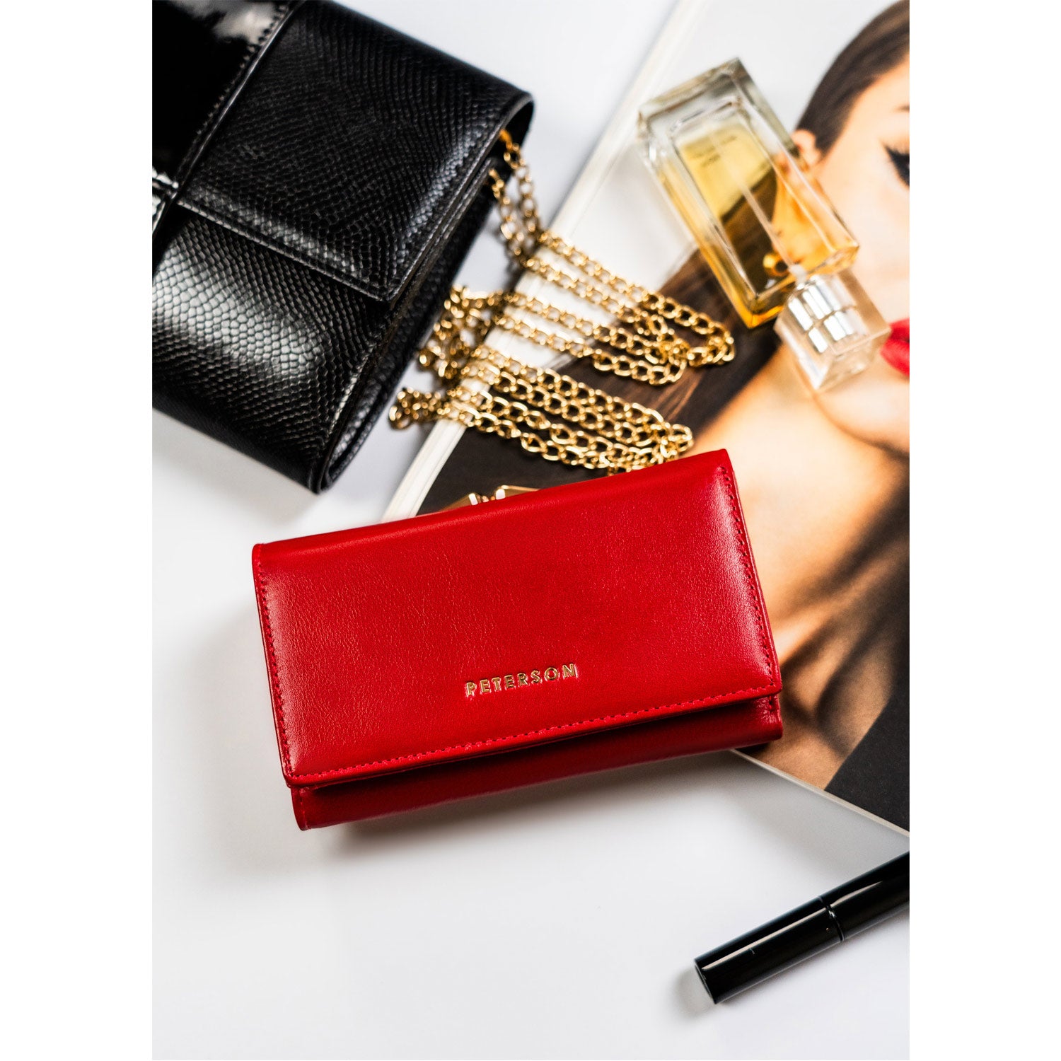 Īstas ādas sieviešu maks Peterson L137 D1576