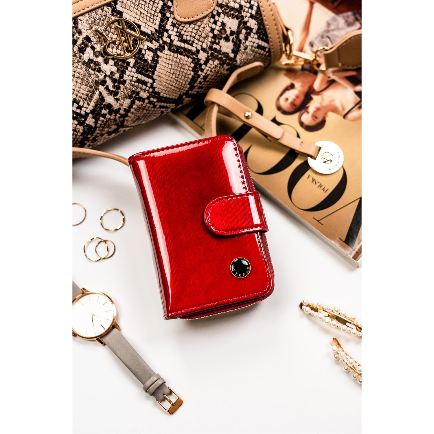 Īstas ādas sieviešu maks Peterson L272 D1426