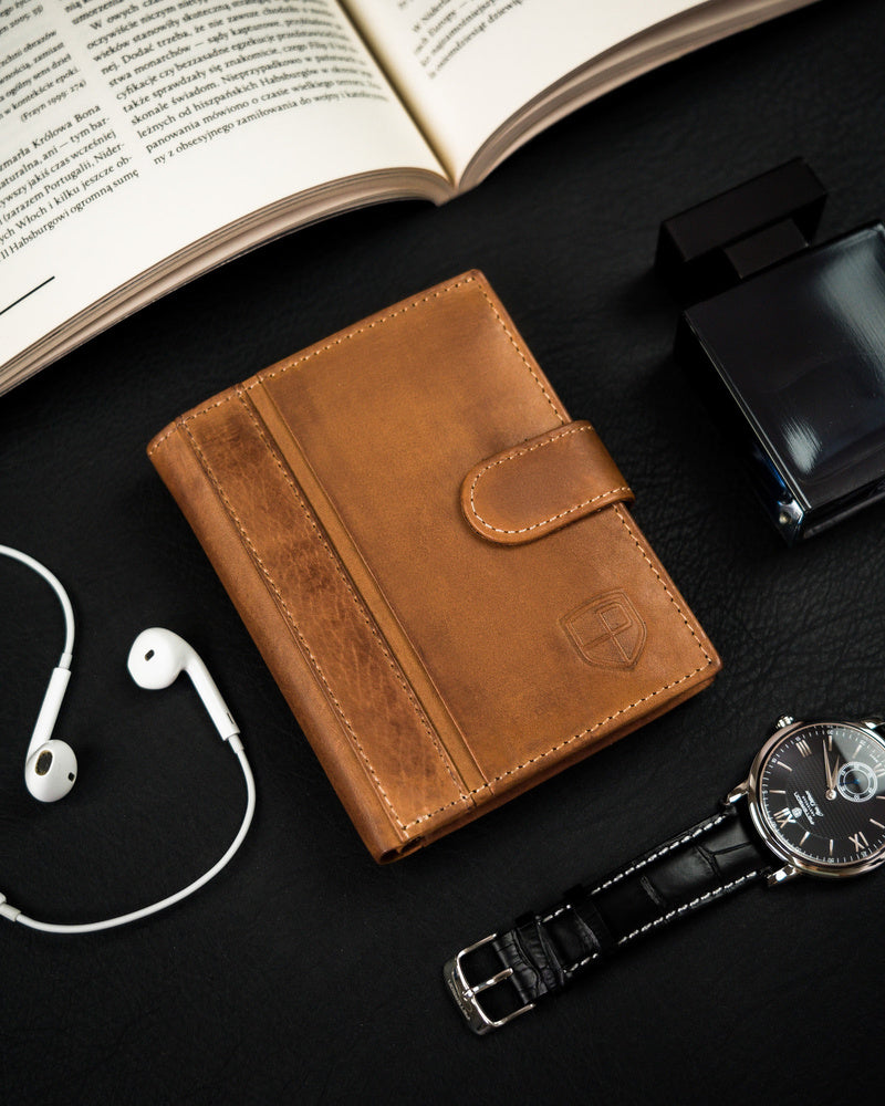 Īstas ādas vīriešu maks Peterson PT125 S1001