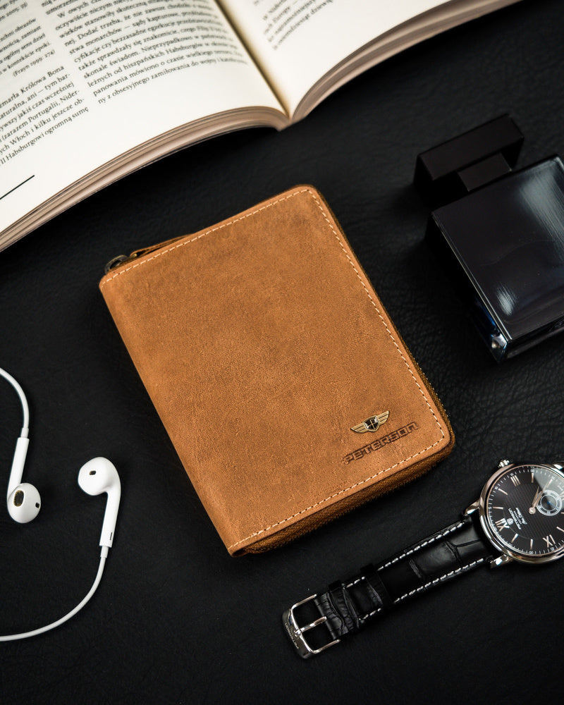 Īstas ādas vīriešu maks Peterson PT146 S978