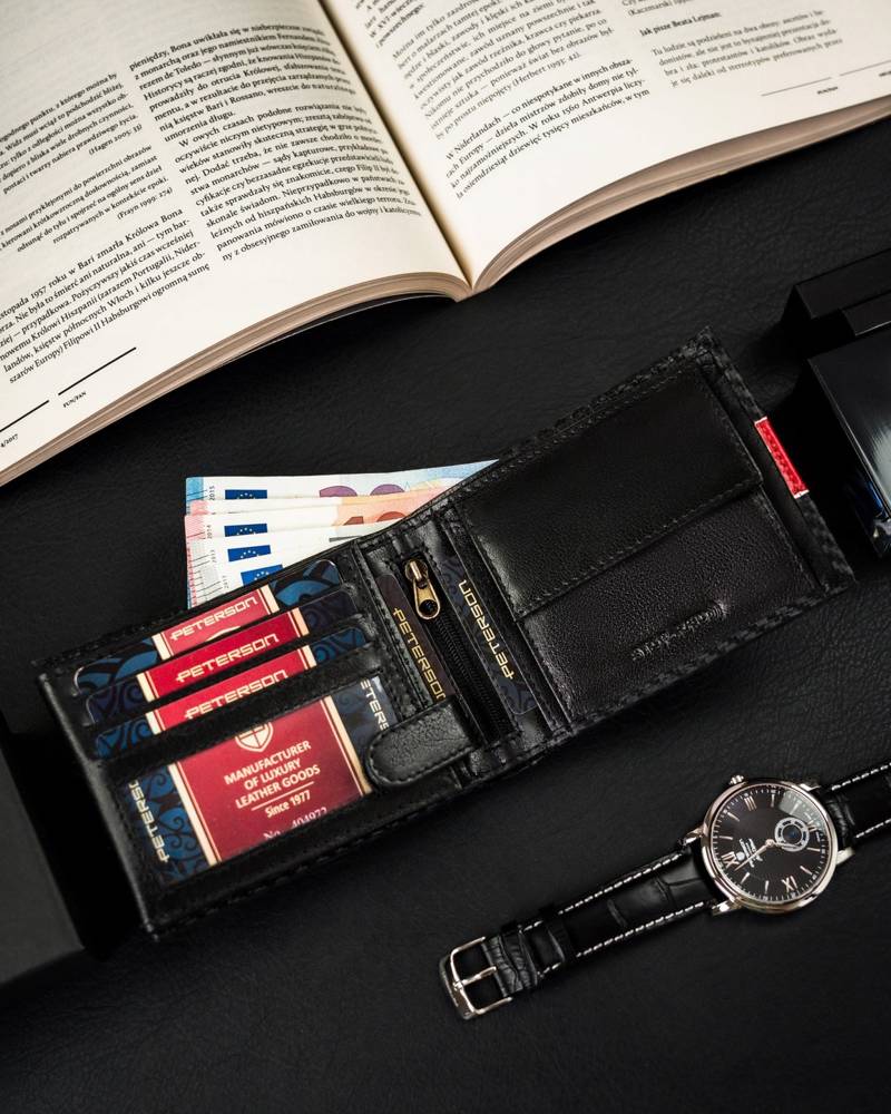 Īstas ādas vīriešu maks Peterson PT158 S965