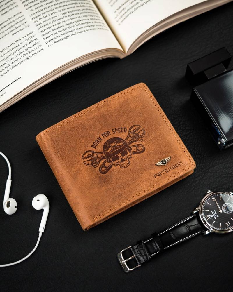 Īstas ādas vīriešu maks Peterson PT167 S955