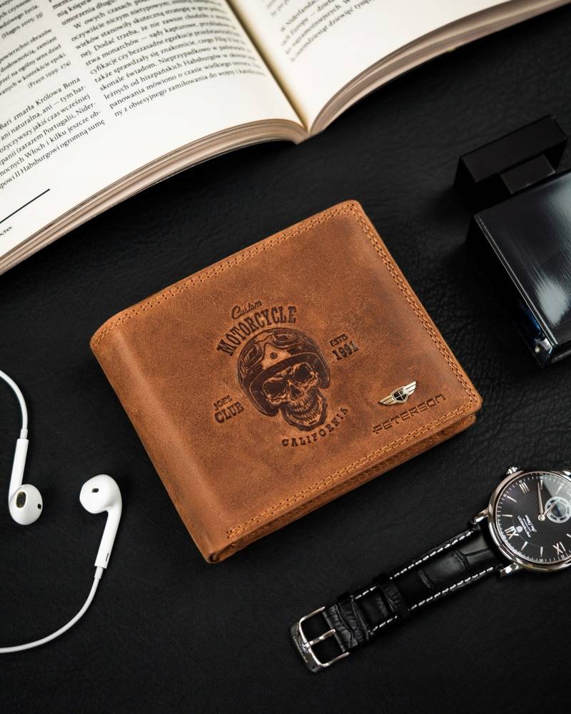 Īstas ādas vīriešu maks Peterson PT168 S954