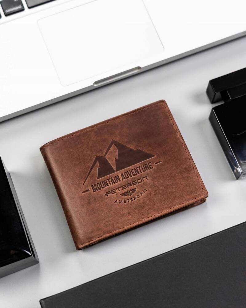 Īstas ādas vīriešu maks Peterson PT301 S805