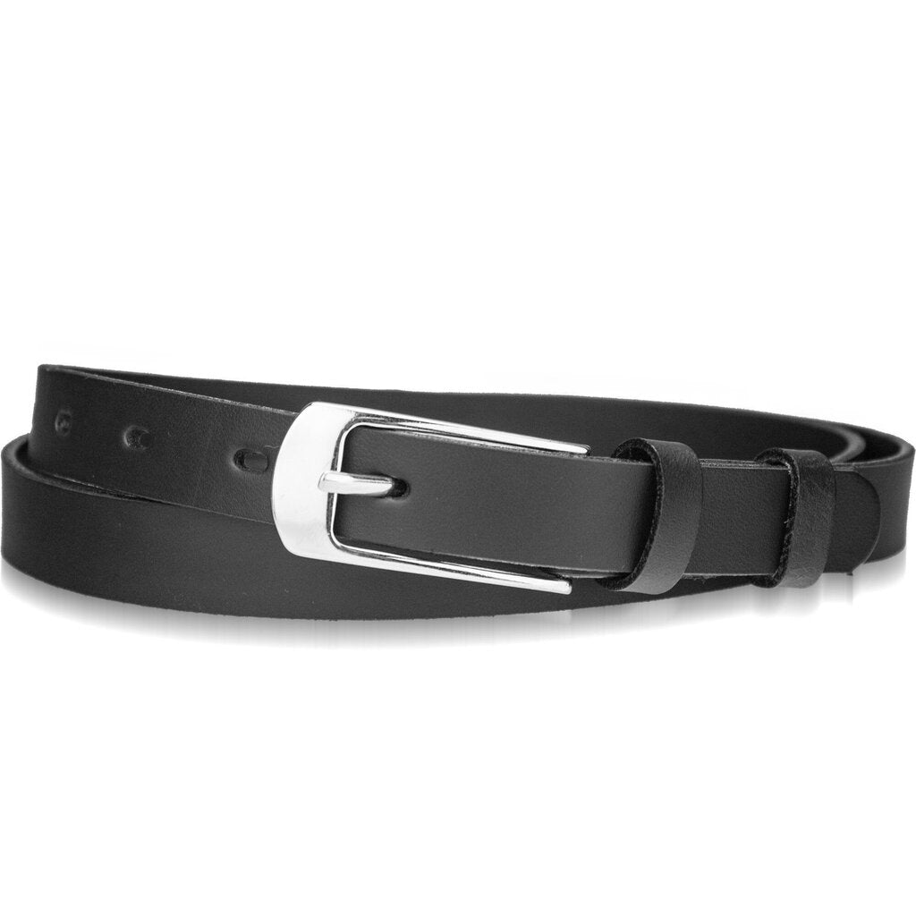 Sieviešu ādas josta Stevens, melna