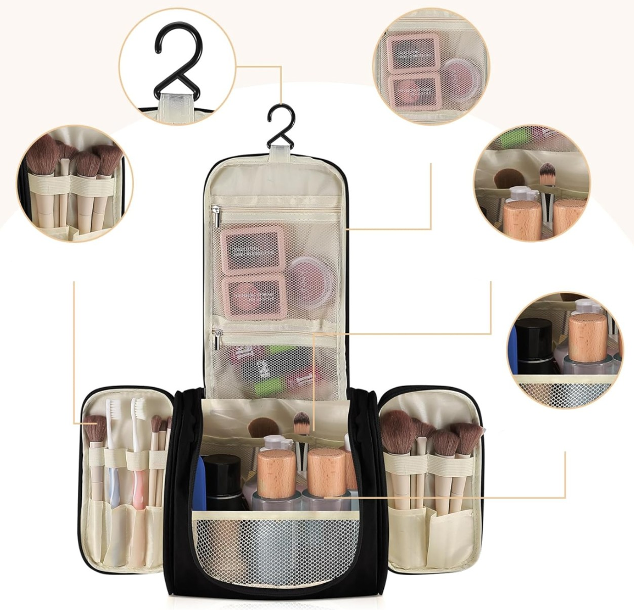 Piekaramais tualetes galdiņš C6, melns