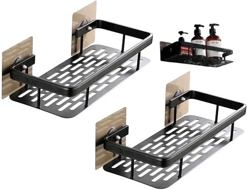 Piekarināms vannas istabas plaukts, 2 gab. SD87 melns