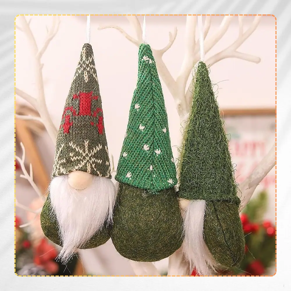 Piekaramie rūķīši 3 gab. L14, zaļi