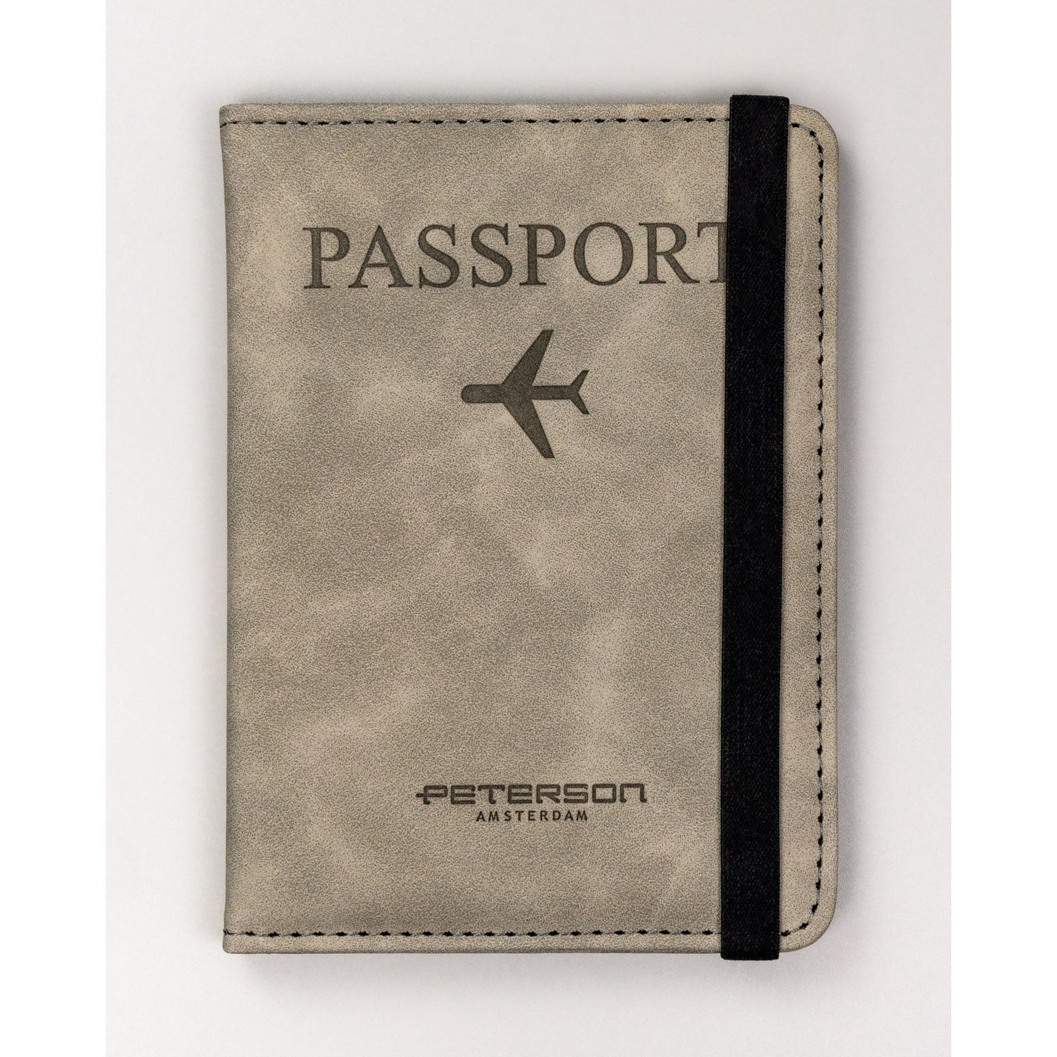 Pases maciņš, pelēks, mākslīgā āda