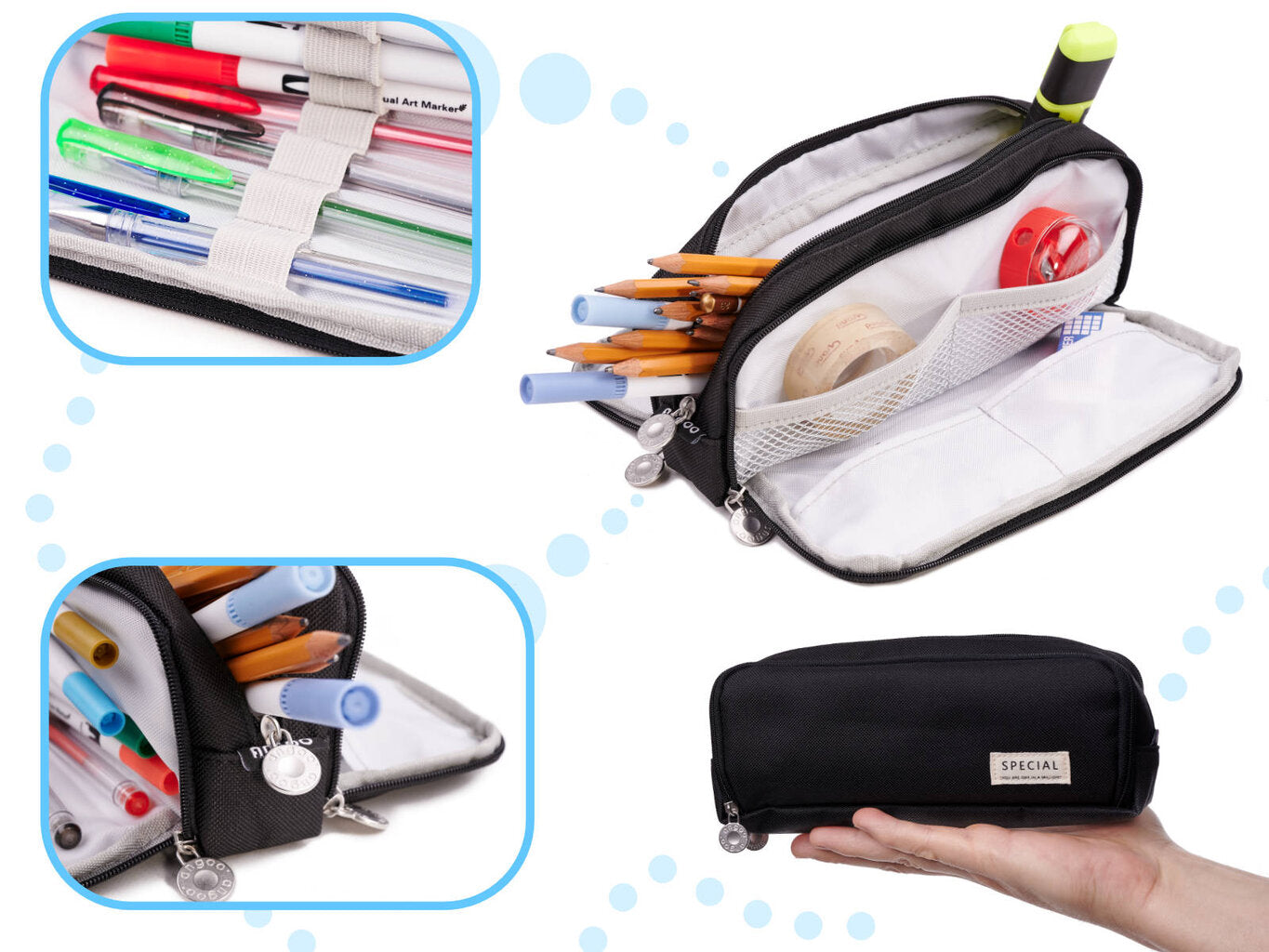 Zīmuļu maciņš J85, melns