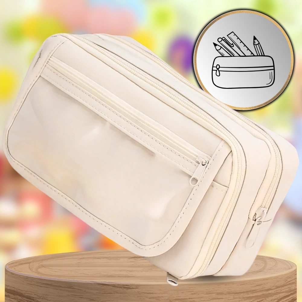 Zīmuļu maciņš V7, bēšs