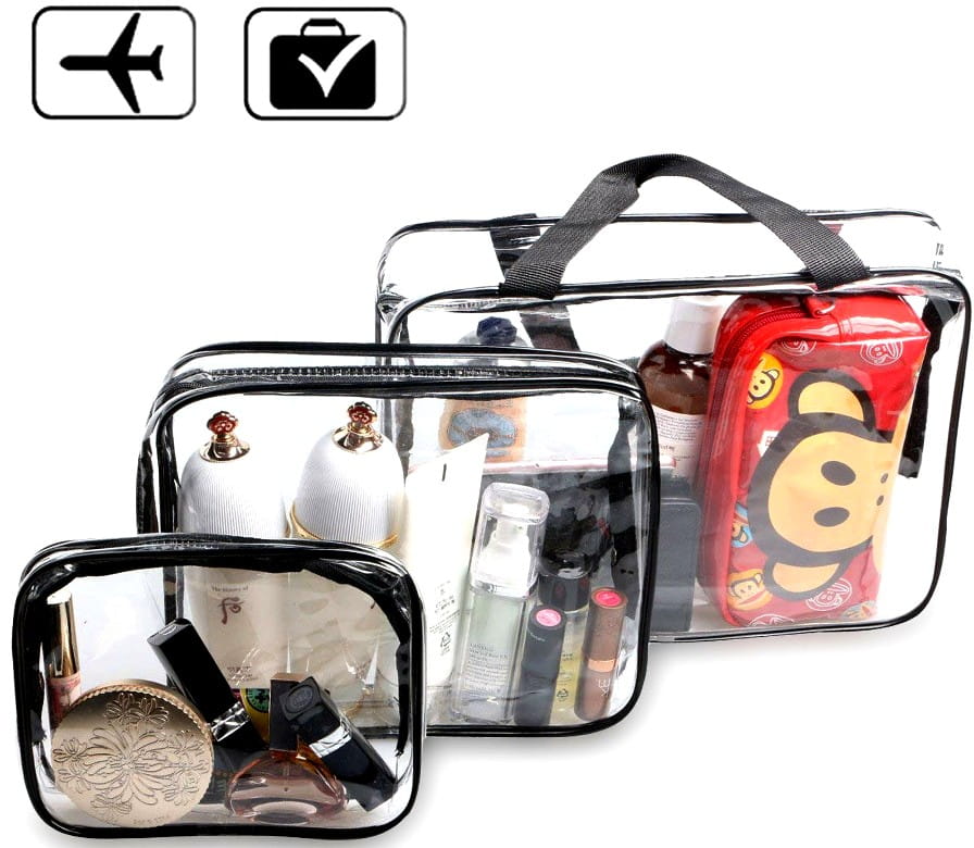 Caurspīdīga kosmētikas somiņa sievietēm 3in1, E11