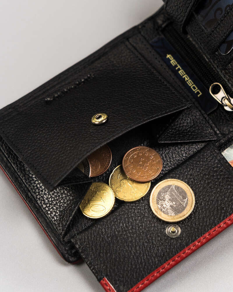 Vīriešu maks Peterson H2 melns S544