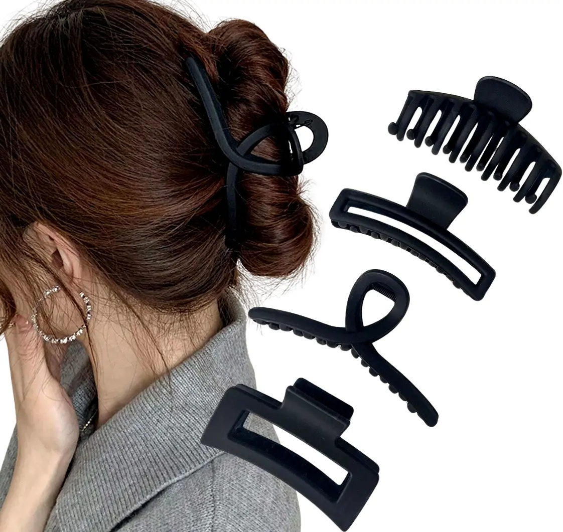 Matu sprādzes 4 gab. T16, melnas P198