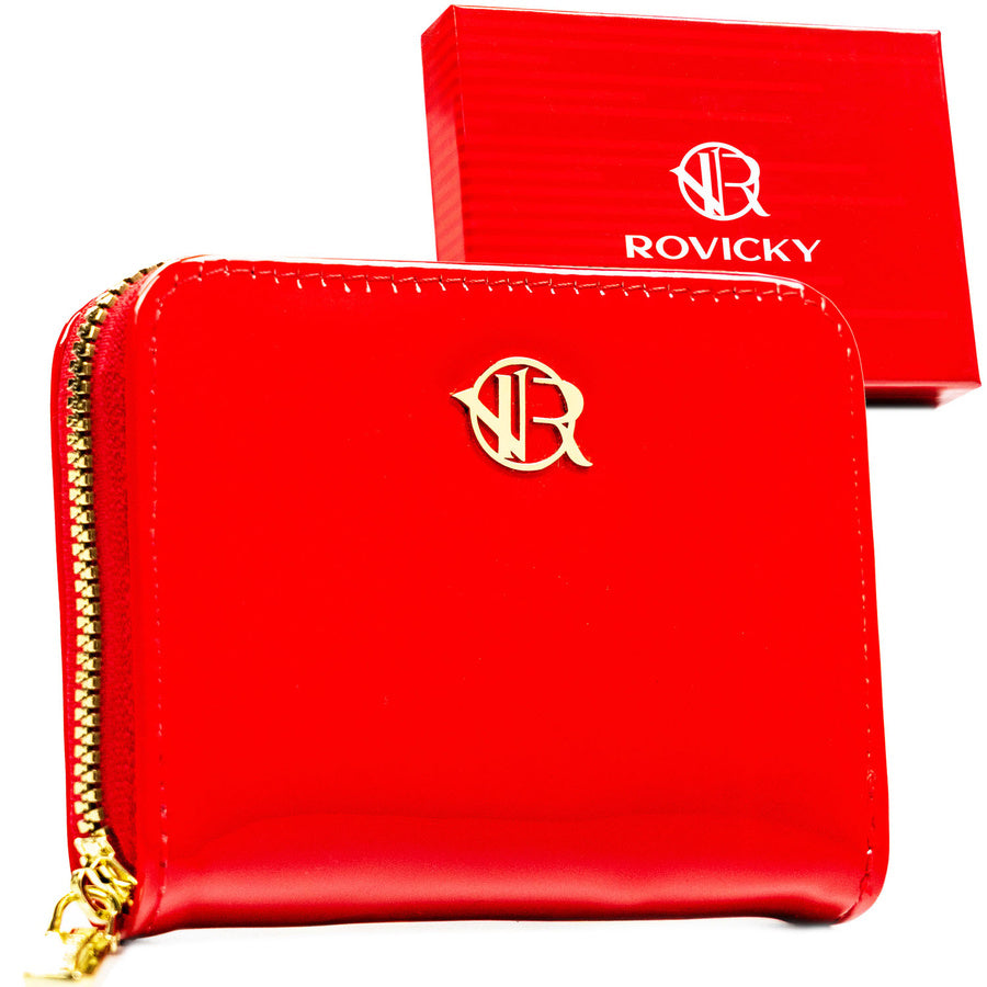 Maža moteriška piniginė „Rovicky“ iš ekologiškos odos, raudona ST103