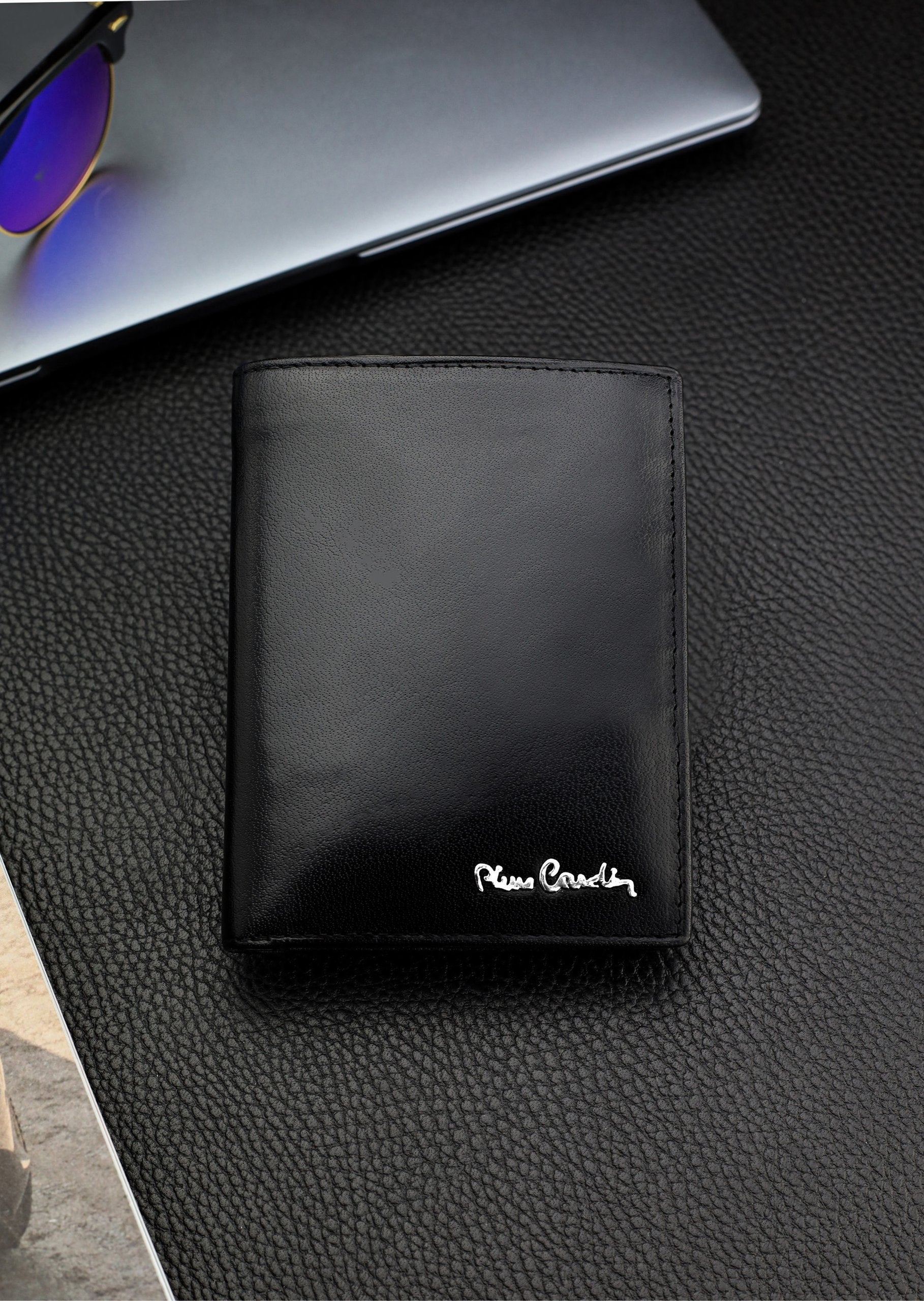 Vīriešu ādas maks Pierre Cardin, RFID, melns 623206