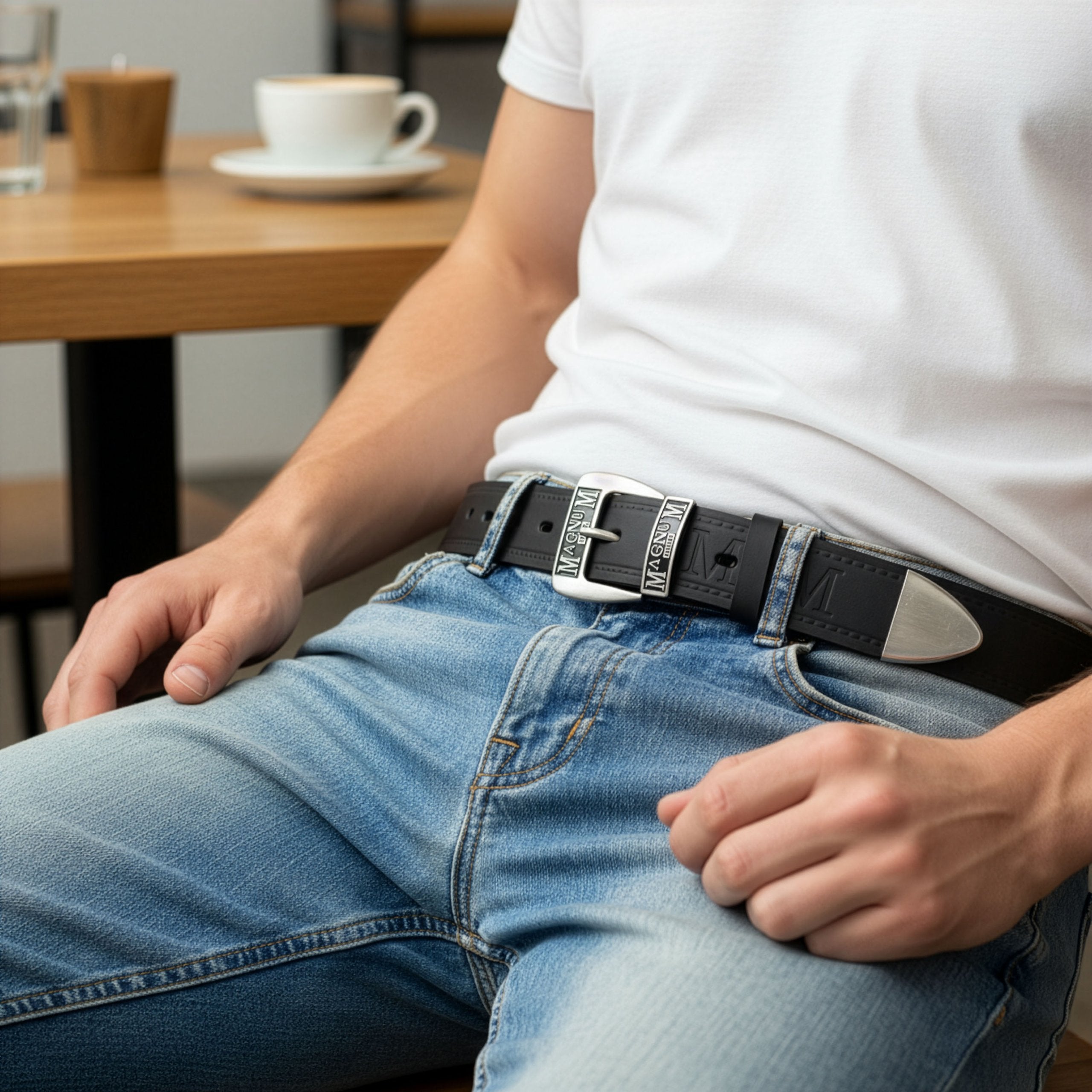 Vīriešu ādas josta MagnuM by Stevens D55