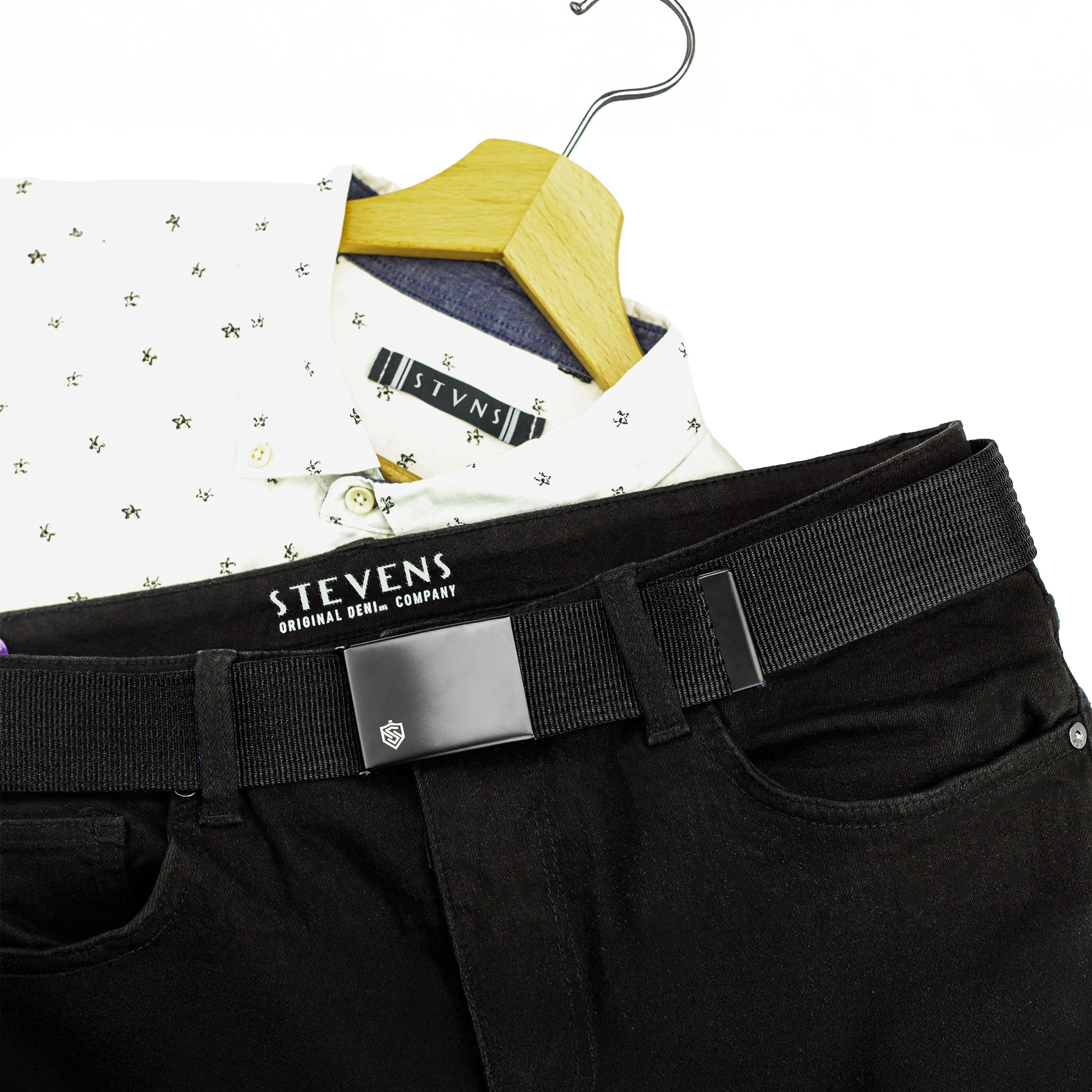 2 siksnu komplekts STEVENS melns, 135 cm XL, universāls D207