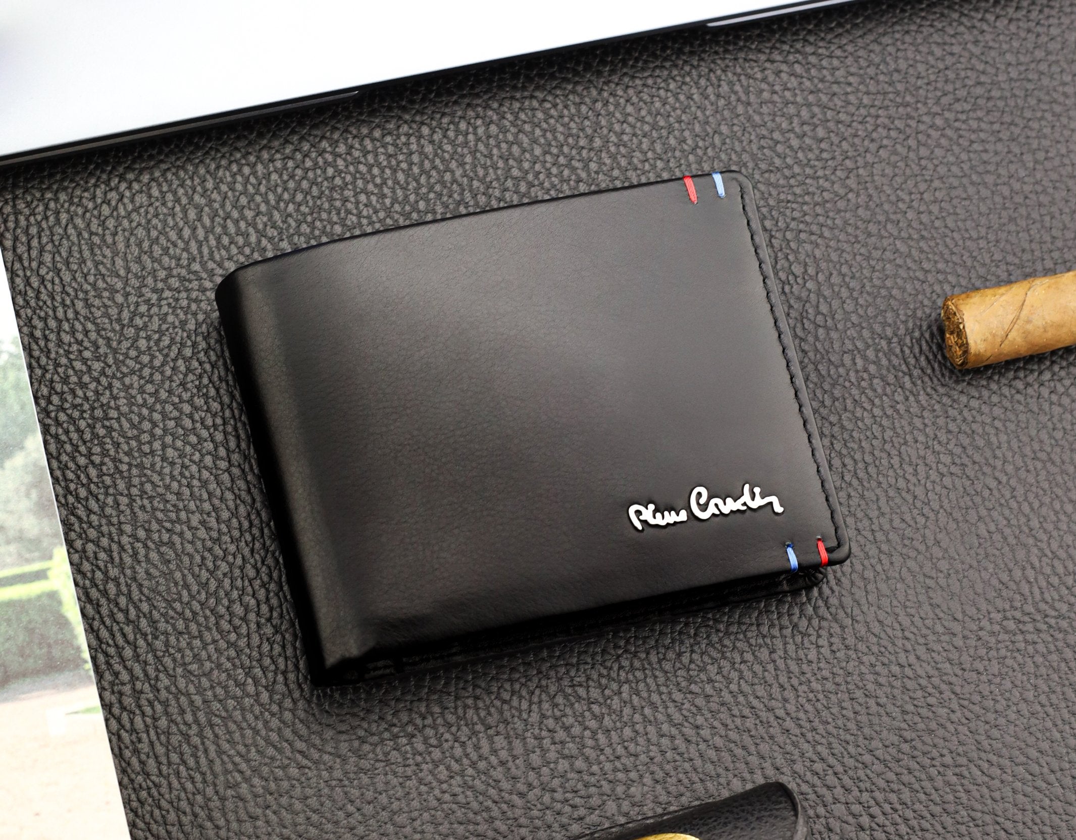 Vīriešu ādas maks Pierre Cardin, ar RFID aizsardzību 6088606