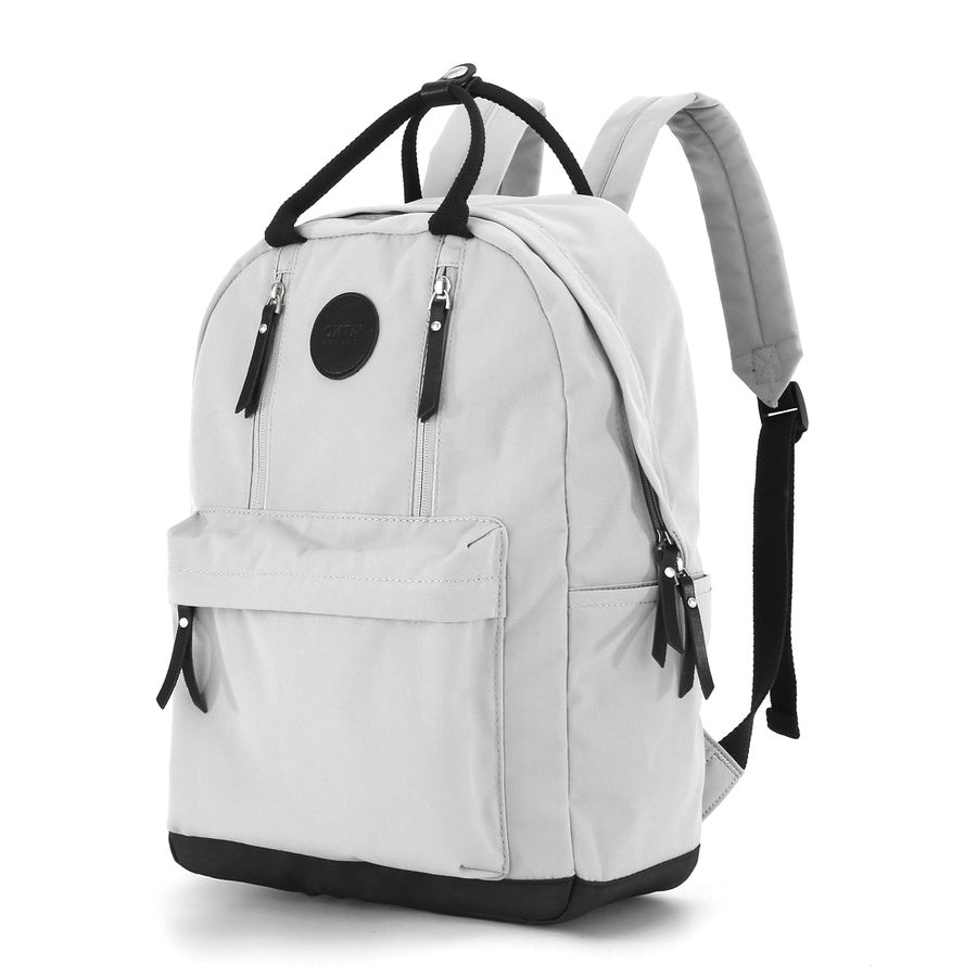 "Himawari" unisex mugursoma klēpjdatoram A4 darbam un skolai, gaiši pelēka, poliestera RT50